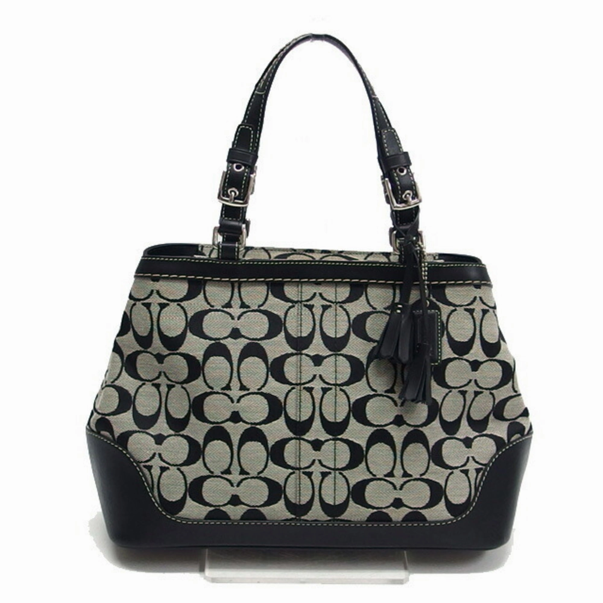 Coach   Canvas Leather Handbag (Pre-Owned)