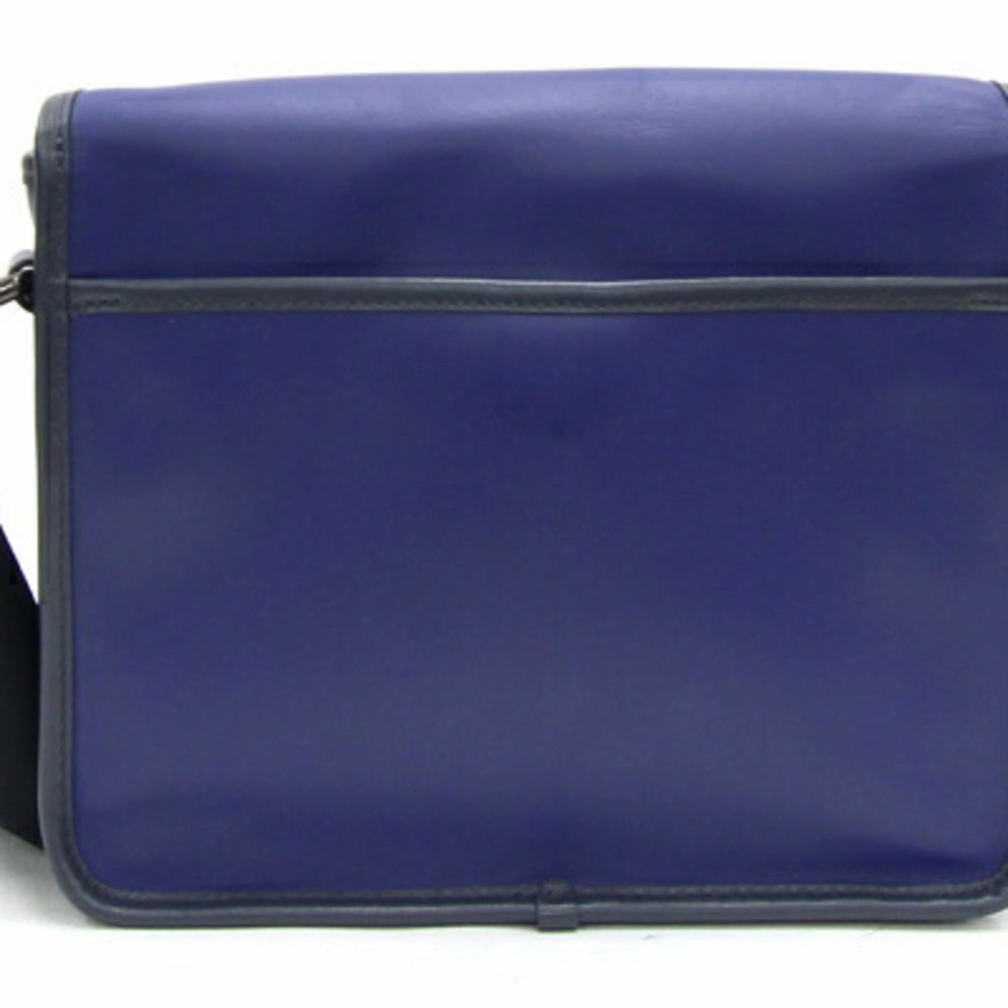 Coach blue Navy Leather Shoulder Bag (Pre-Owned)