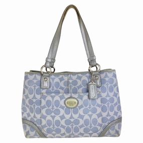 Coach blue Pvc Shoulder Bag Tote Bag (Pre-Owned)