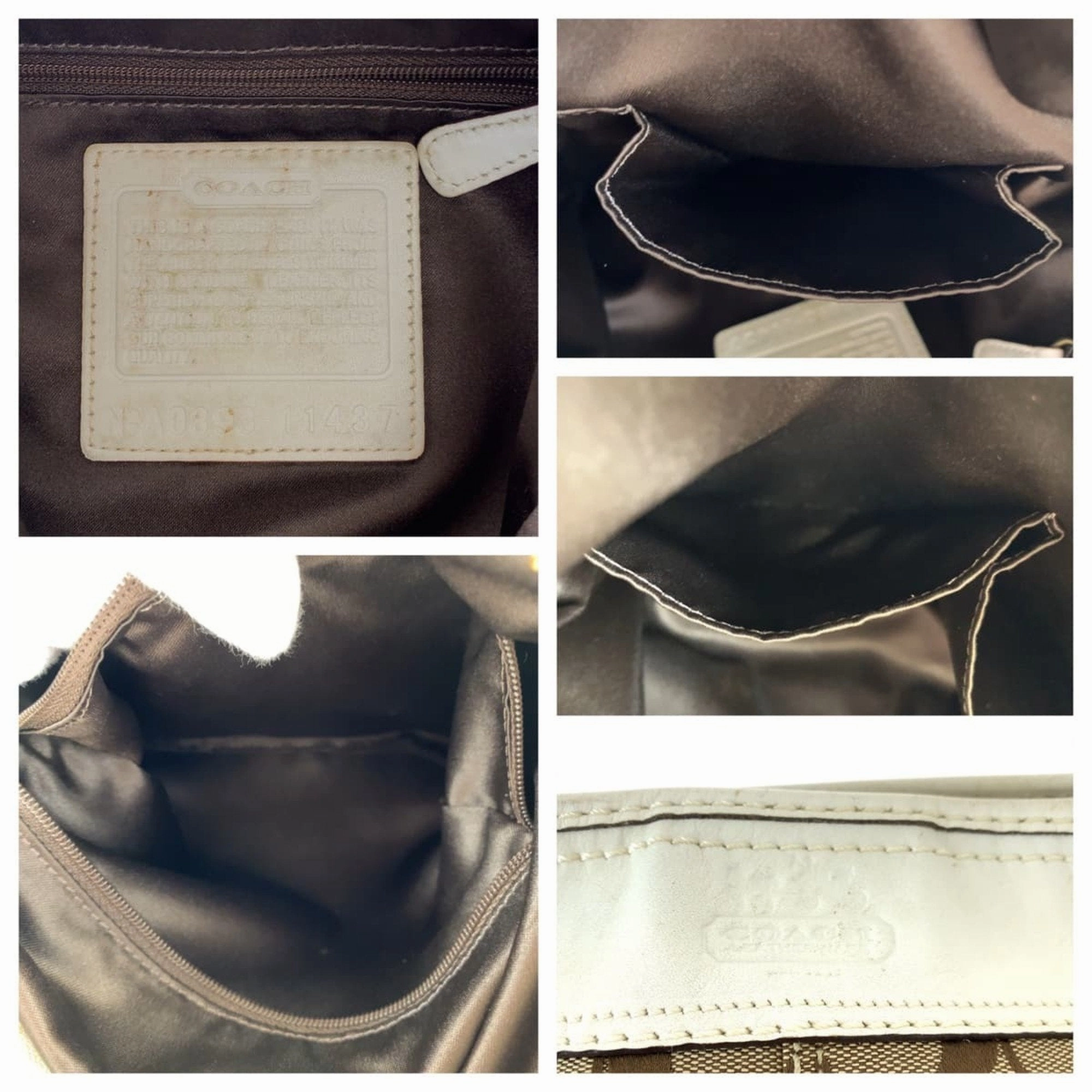 Coach  Canvas Leather Shoulder Bag (Pre-Owned)
