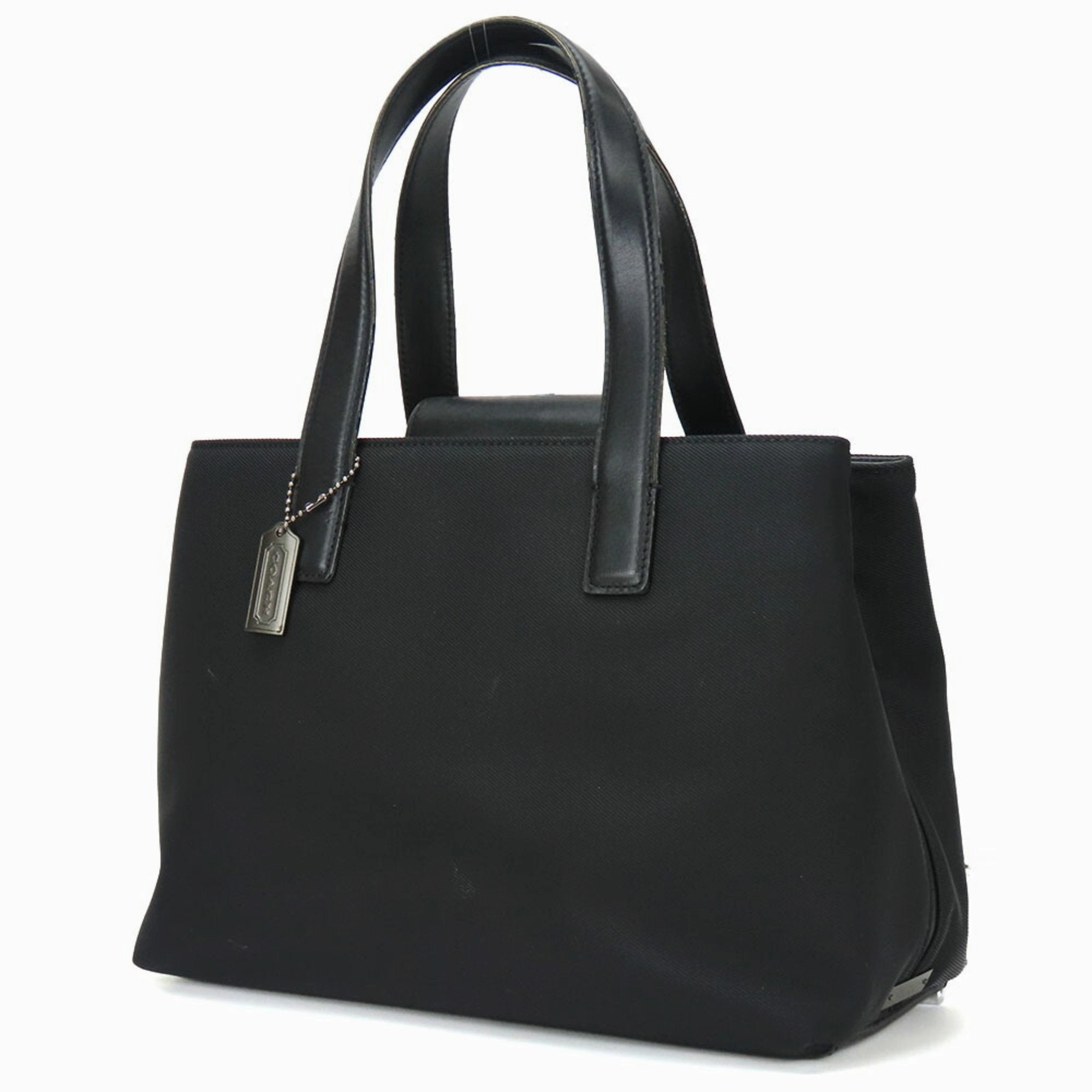 Coach Nylon Leather Handbag (Pre-Owned)