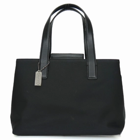 Coach Nylon Leather Handbag (Pre-Owned)