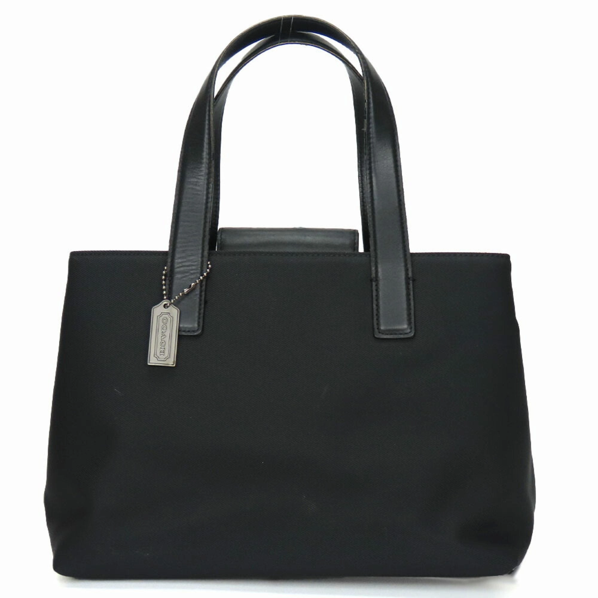 Coach Nylon Leather Handbag (Pre-Owned)