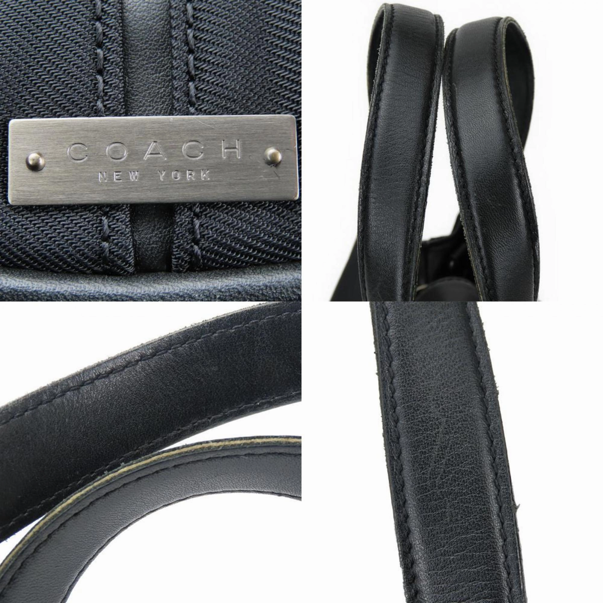 Coach Nylon Leather Handbag (Pre-Owned)