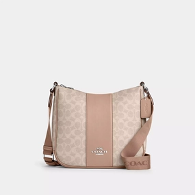 Coach Outlet Ellie File Bag In Signature Canvas With Stripe