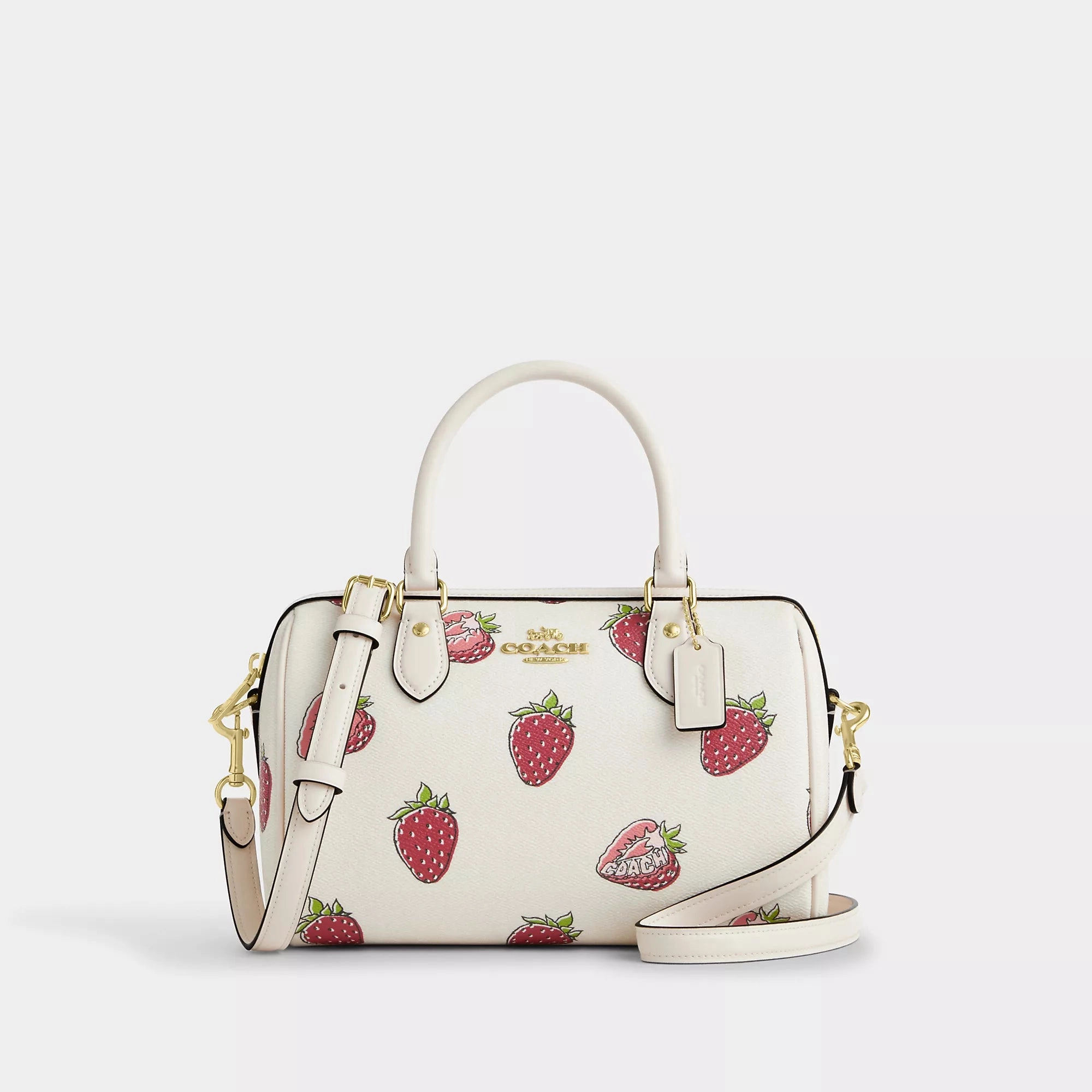 Coach Outlet Rowan Satche Bag With Strawberry Print
