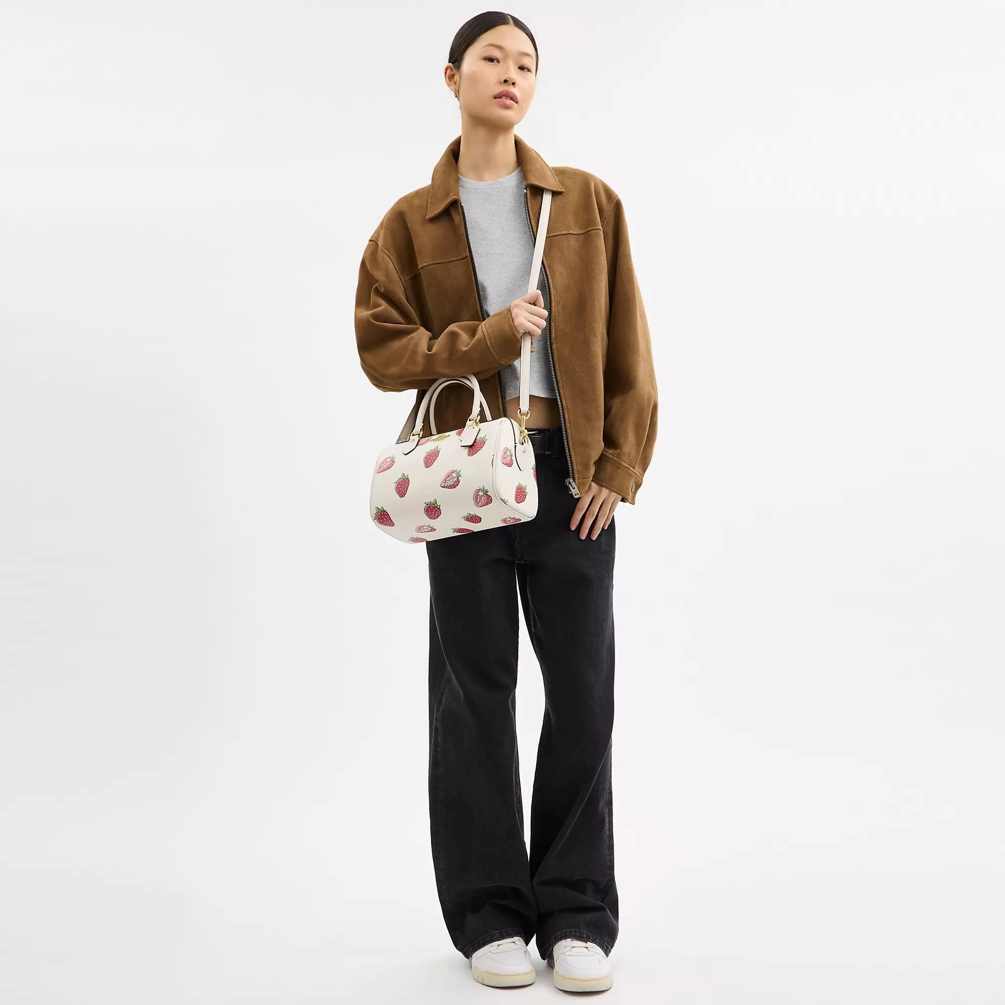 Coach Outlet Rowan Satche Bag With Strawberry Print