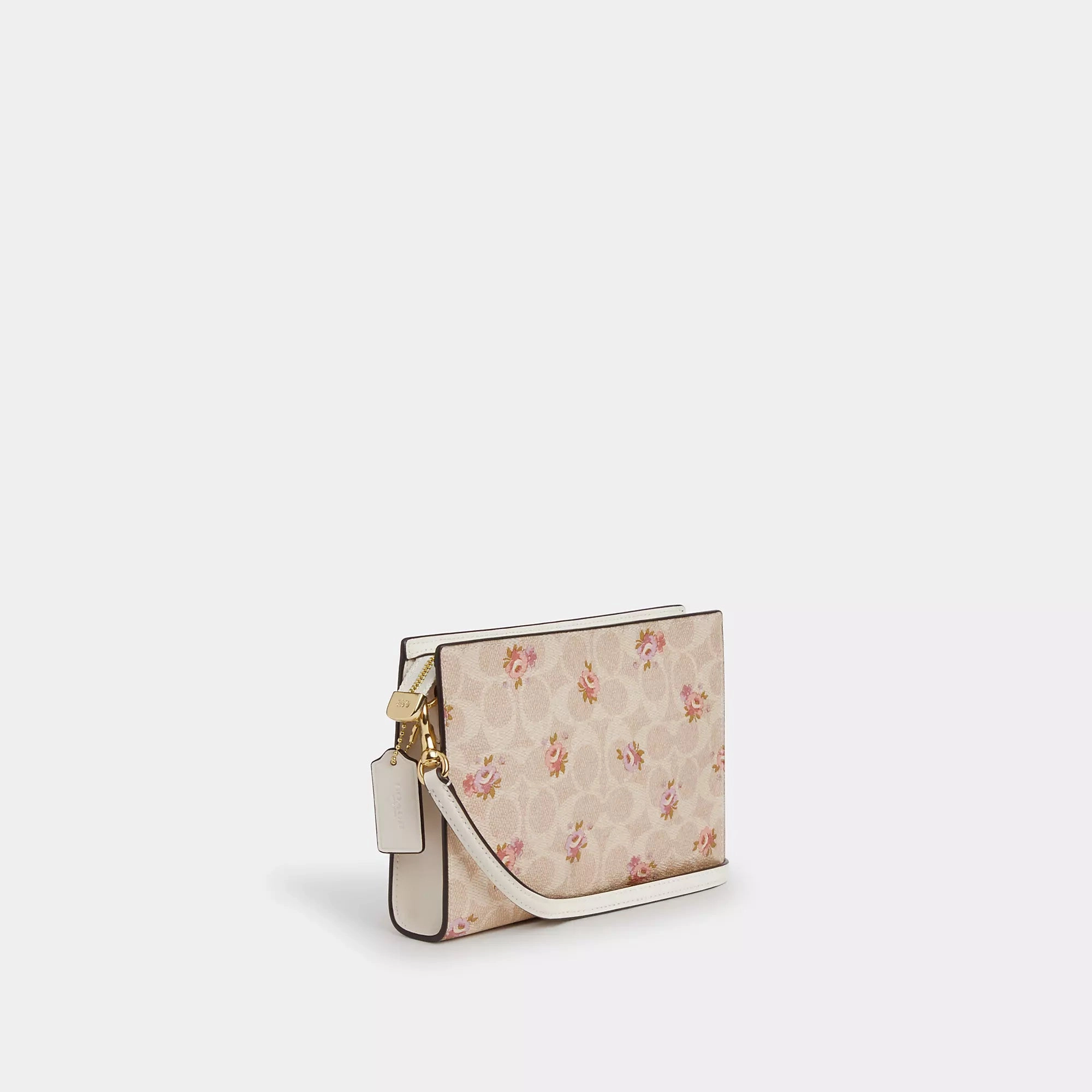 Coach Outlet Slim Crossbody Bag In Signature Canvas With Floral Print
