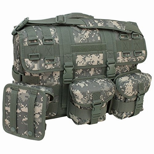 Code Alpha Computer Messenger Bag With Molle Pouches, Digital Camouflage