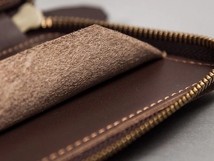 Coffee Leather Mens Zipper Long Wallet Passport Wallet Clutch Wallets for Men