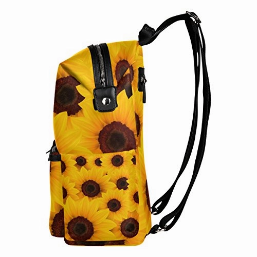 Colourlife Beautiful Sunflowers Stylish Casual Shoulder Backpacks Laptop School Bags Travel