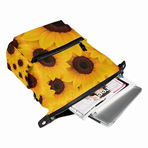 Colourlife Beautiful Sunflowers Stylish Casual Shoulder Backpacks Laptop School Bags Travel