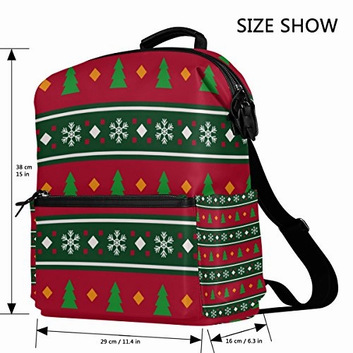 Colourlife Trees Stripes Stylish Casual Shoulder Backpacks Laptop School Bags Travel Multipurpose