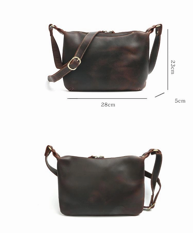 Cool Business Leather Mens Small Messenger Bag Wristlet Bag Side Bag Purse Clutch For Men