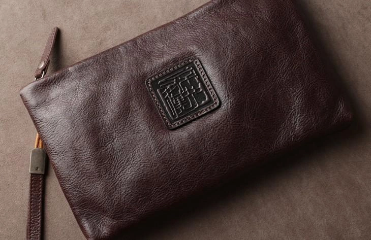 Cool Leather Mens Clutch Wallet Zipper Clutch Wallet Wristlet Wallet for Men