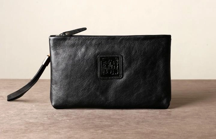 Cool Leather Mens Clutch Wallet Zipper Clutch Wallet Wristlet Wallet for Men