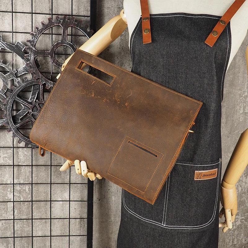 Cool Leather Mens Leather Large Clutch Wristlet Bag Shoulder Bag Side Bag for Men