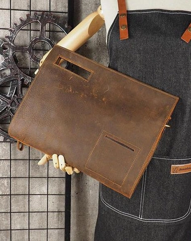 Cool Leather Mens Leather Large Clutch Wristlet Bag Shoulder Bag Side Bag for Men