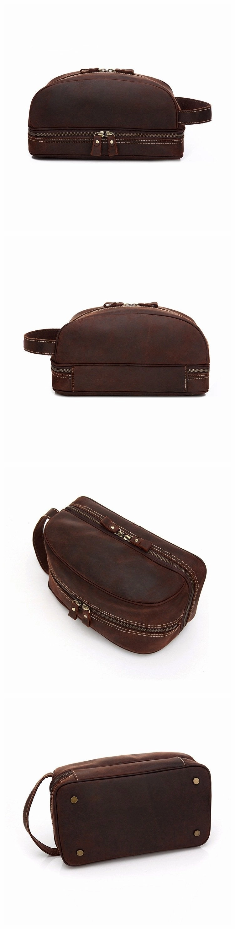 Cool Leather Mens Work Clutch Bag Wristlet Bag Clutch Handbag For Men