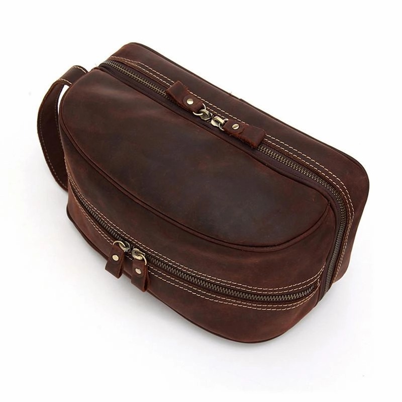 Cool Leather Mens Work Clutch Bag Wristlet Bag Clutch Handbag For Men