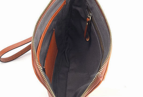 Cool leather mens Wristlet Wallet long wallet zipper clutch wallet for men