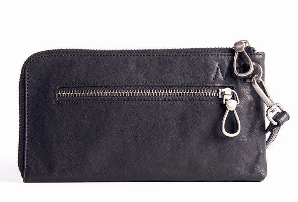 Cool leather mens Wristlet Wallets long wallet zipper clutch wallet for men