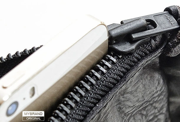 Cool Mens Leather long wallet for men zipper clutch vintage wallet for men