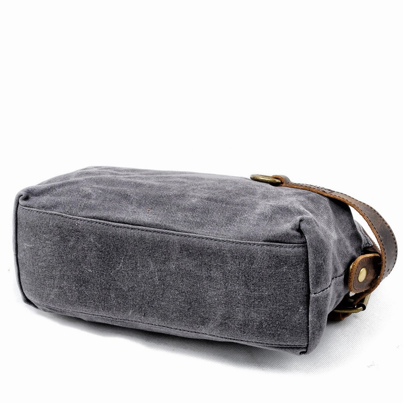 Cool Waxed Canvas Leather Mens Black Clutch Bag Handbag Phone Bag Wash Bag For Men