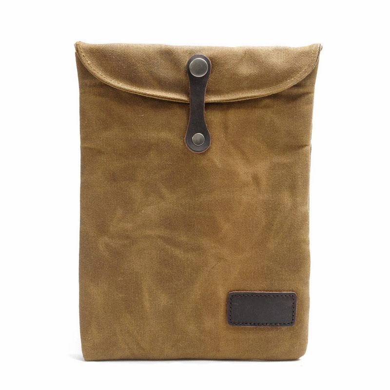 Cool Waxed Canvas Mens iPad Case iPad Air Case 10 inch for Men Clutch