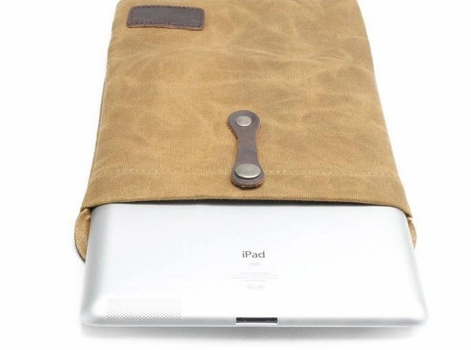 Cool Waxed Canvas Mens iPad Case iPad Air Case 10 inch for Men Clutch