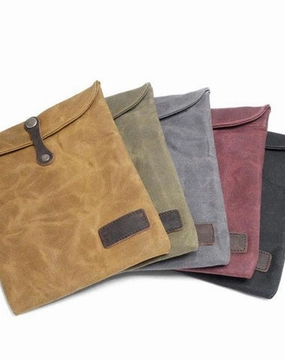 Cool Waxed Canvas Mens iPad Case iPad Air Case 10 inch for Men Clutch