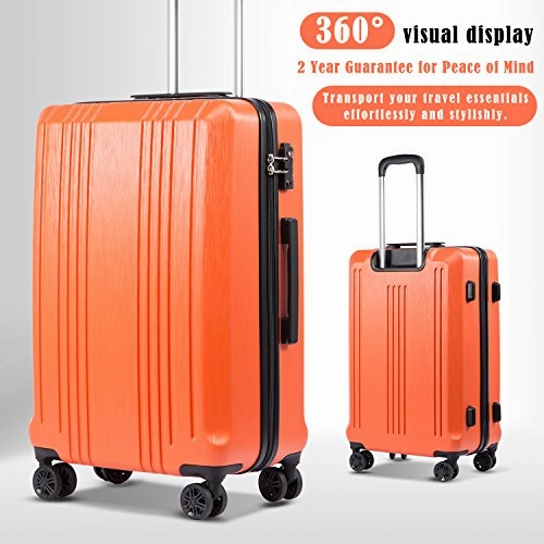 Coolife Luggage Expandable Suitcase PC ABS 3 Piece Set with TSA Lock Spinner 20in24in28in