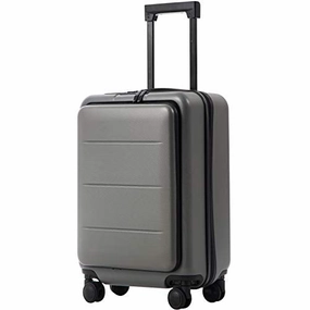 COOLIFE Luggage Suitcase Piece Set Carry On ABS PC Spinner Trolley with Laptop pocket (Titanium gray, 20in(carry on))