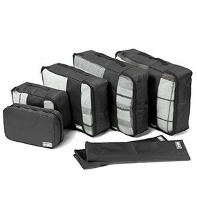 Coolife Packing Cubes Travel Organizers with Laundry Bag 7 Set Hanging Toiletry Bag Portable