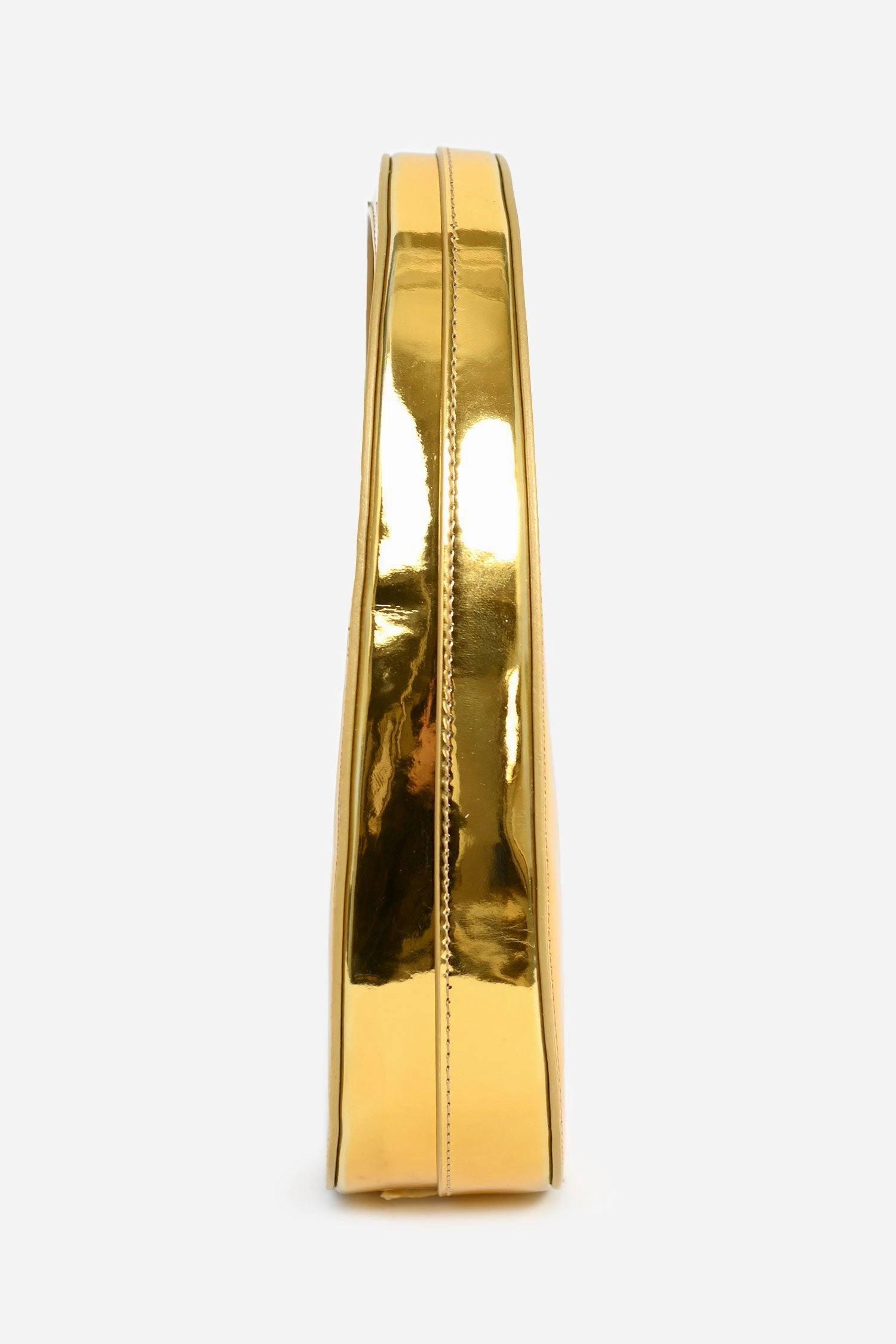 Coperni Metallic Gold Faux Patent Leather Mini 'Swipe' Top Handle Bag