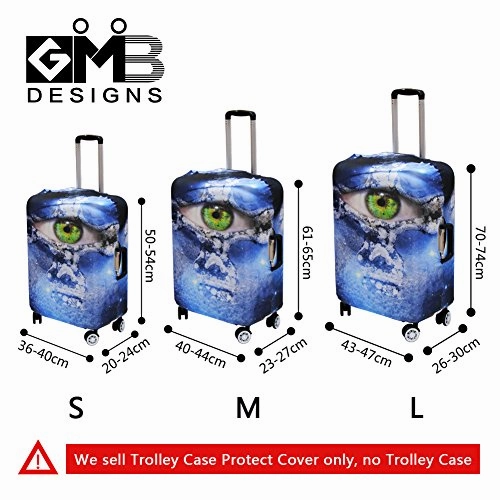 Crazytravel S/M/L Suitcase Trunk Protector Luggage Covers For Men Lady Teenagers Music Print