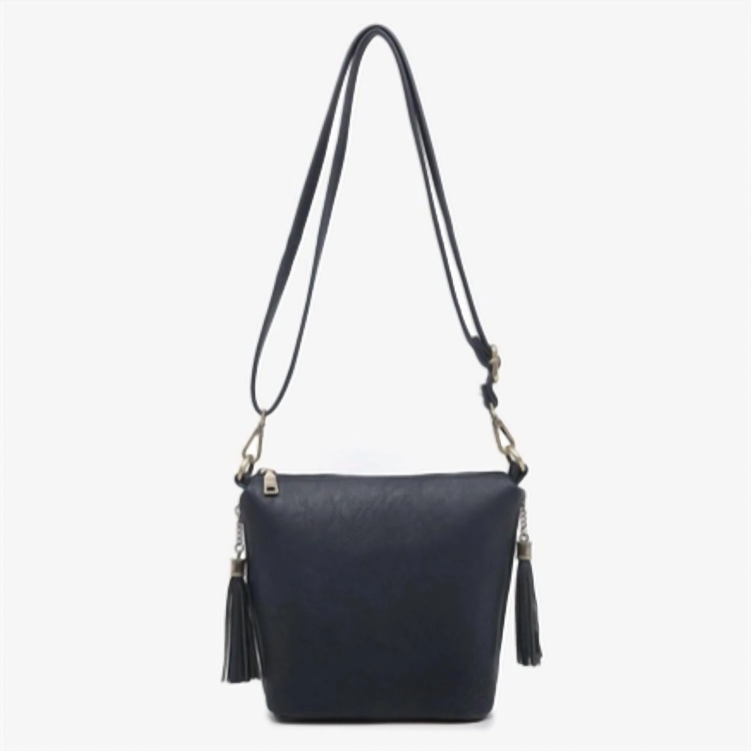 Crossbody With 2 Side Tassels In Black