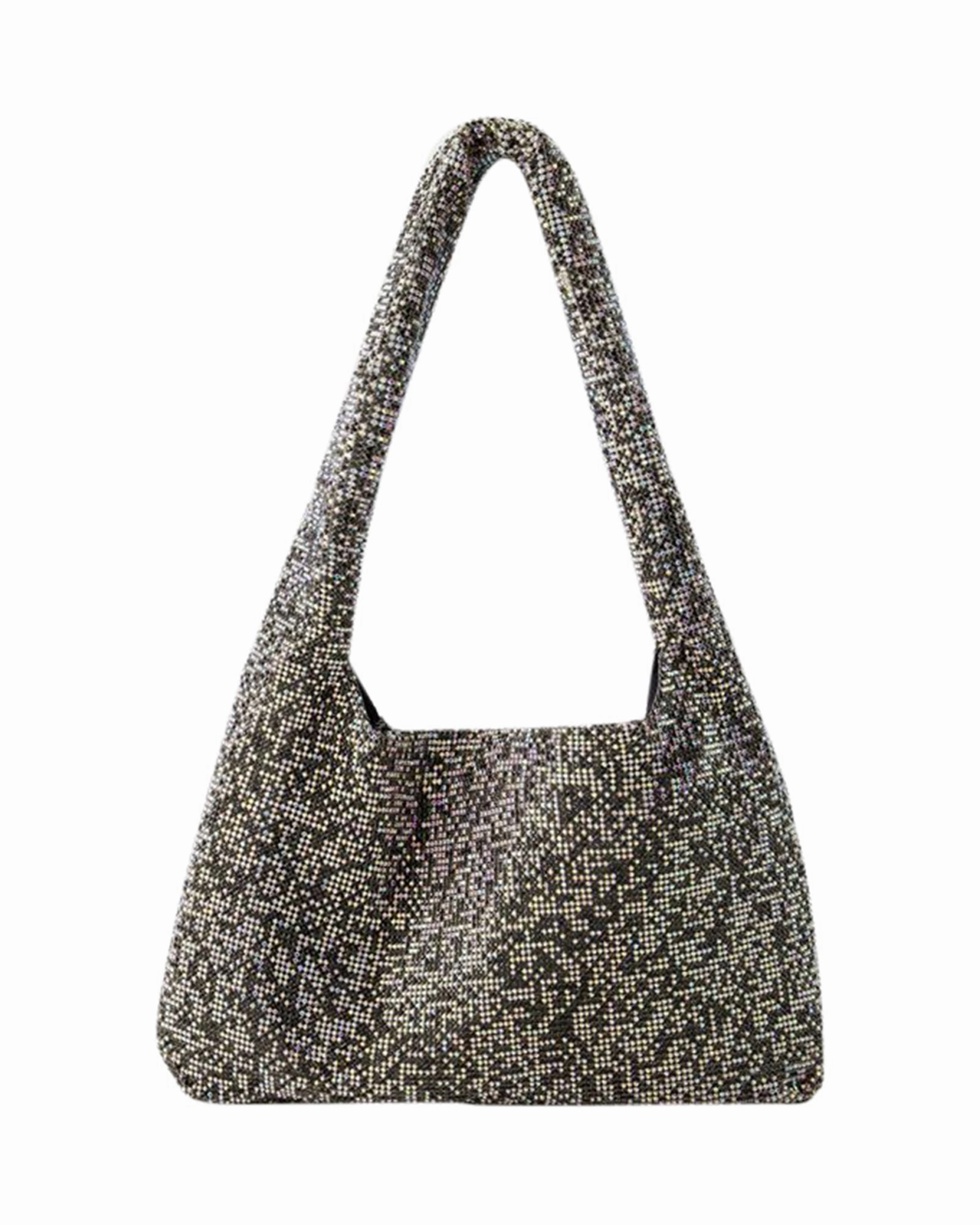 Crystal Mesh Armpit Bag - Kara - Polyster - Black Pixel