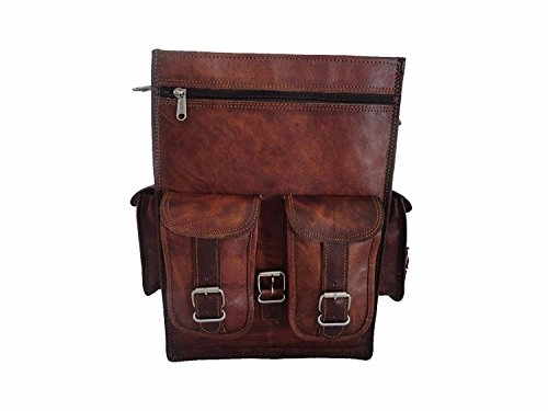 cuero Brown Vintage Leather Backpack Laptop Messenger Bag Rucksack Sling for Men Women (11" x 15")