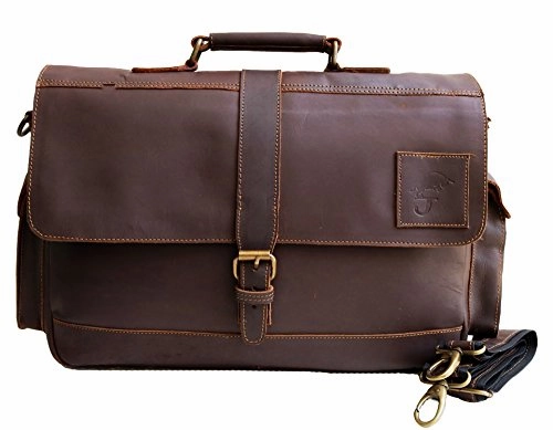 Cuero Genuine Leather Messenger Bag For Men Mens Shoulder bag 15.6 laptop briefcase for office