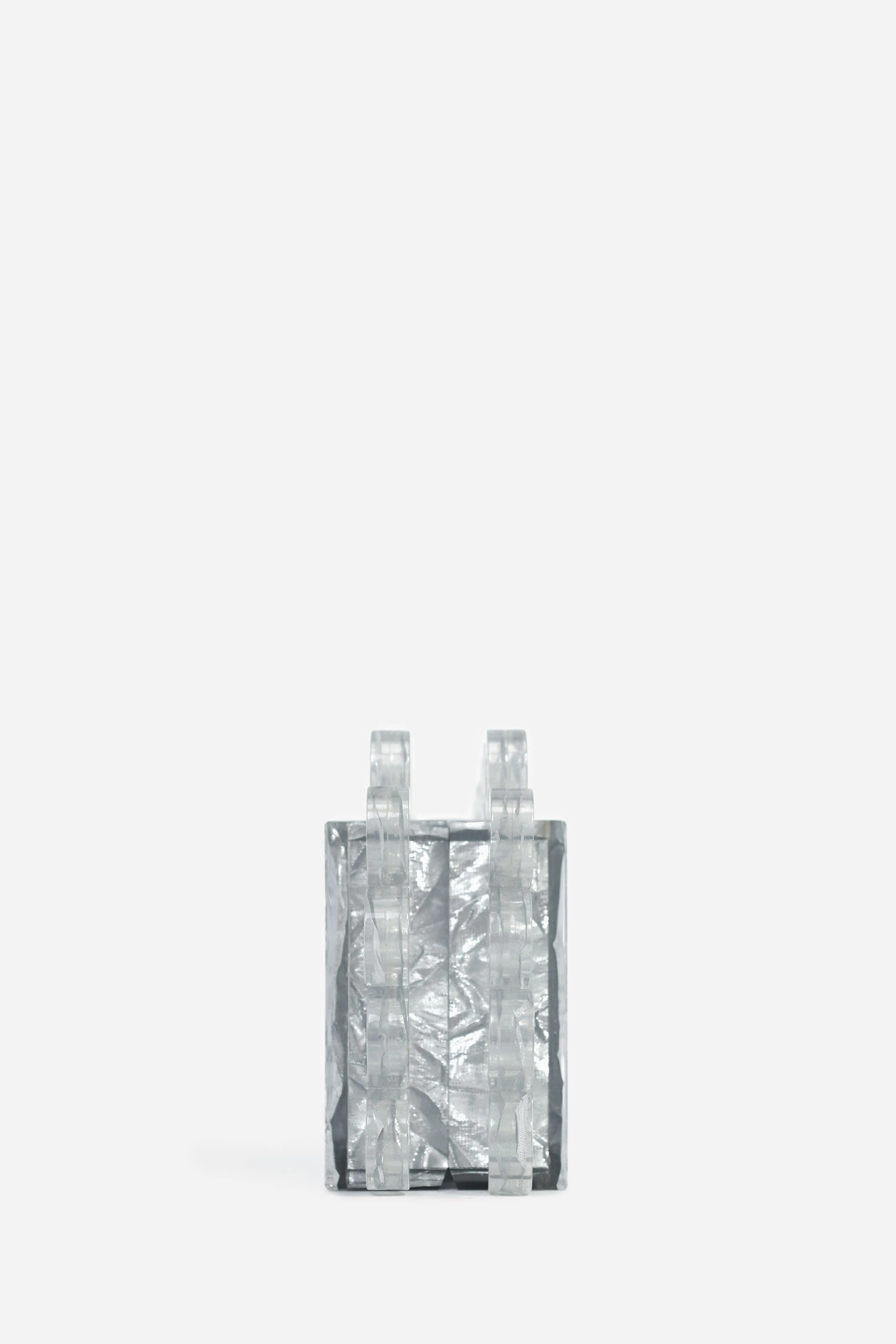 Cult Gaia Silver Acrylic 'Harlow' Clutch
