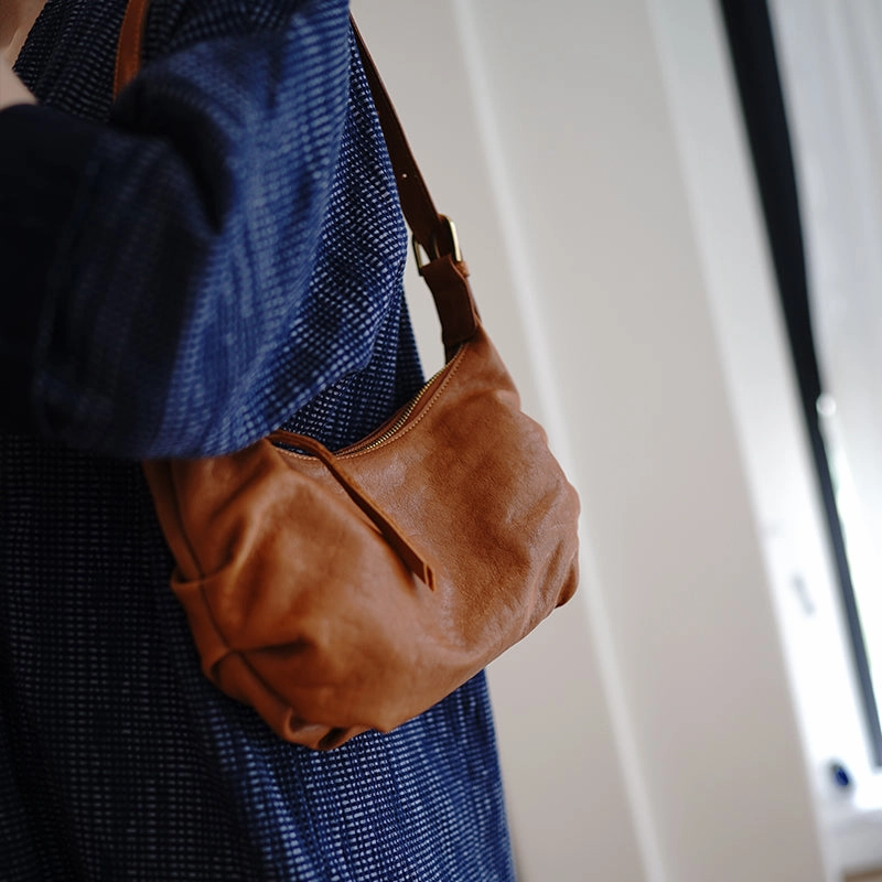 Cute Black Leather Baguette Bag Women Baguette Shoulder Bag for Women