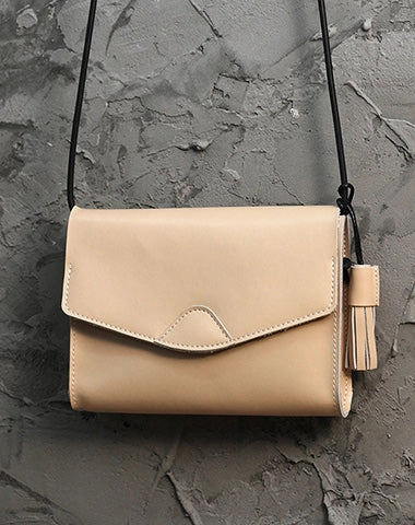 Cute Black LEATHER Flip Side Bag Handmade WOMEN Envelope Crossbody BAG Purse FOR WOMEN