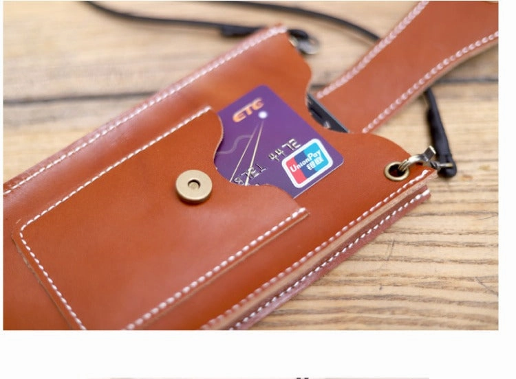 Cute Black LEATHER Slim Side Bags Pouch Phone WOMEN SHOULDER BAG Phone Crossbody Pouch FOR WOMEN