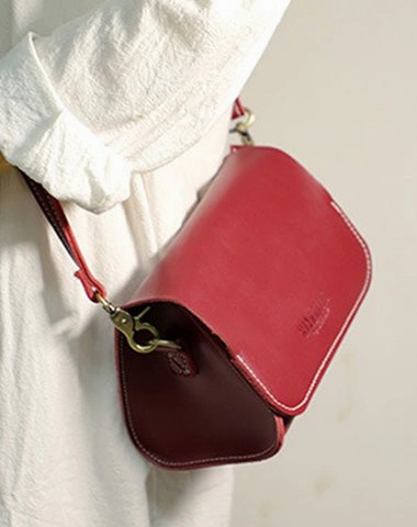 Cute Black LEATHER Small Side Bag Handmade WOMEN Crossbody BAG Phone Purse FOR WOMEN