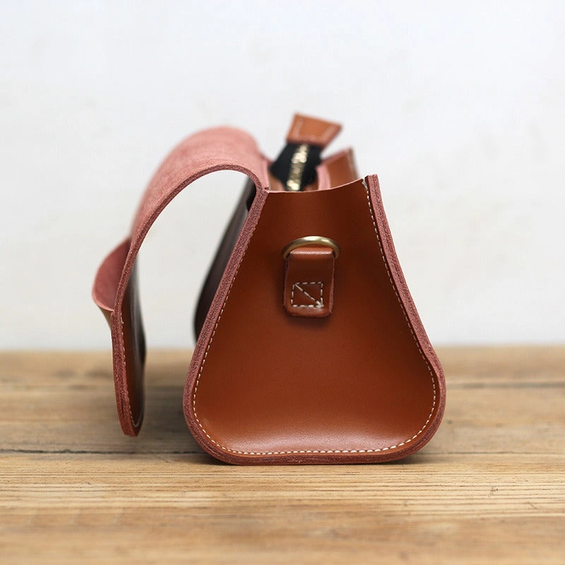 Cute Black LEATHER Small Side Bag Handmade WOMEN Crossbody BAG Phone Purse FOR WOMEN