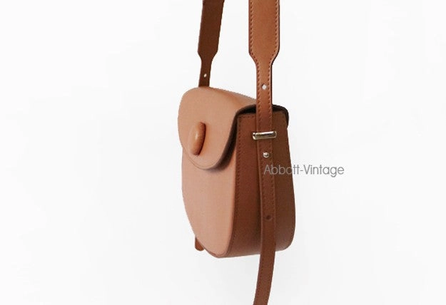 Cute Leather Red Brown Womens Saddle Purse Saddle Shoulder Bag for Women