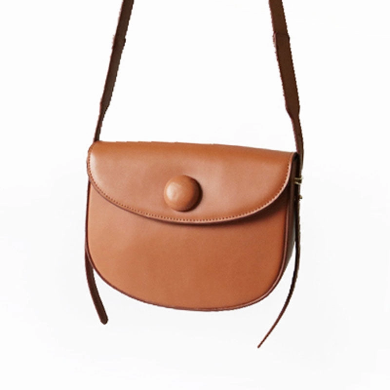 Cute Leather Red Brown Womens Saddle Purse Saddle Shoulder Bag for Women