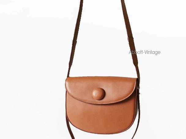 Cute Leather Red Brown Womens Saddle Purse Saddle Shoulder Bag for Women