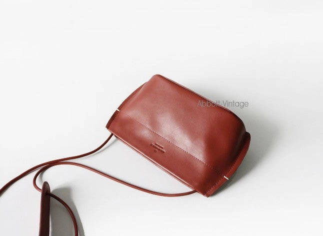Cute Leather Red Green Womens Small Crossbody Purse Mini Shoulder Bag for Women